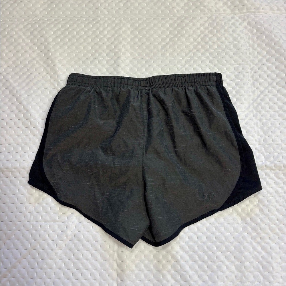 Nike Kids Girls Gray Athletic Shorts with Black Trim - Picture 2 of 5